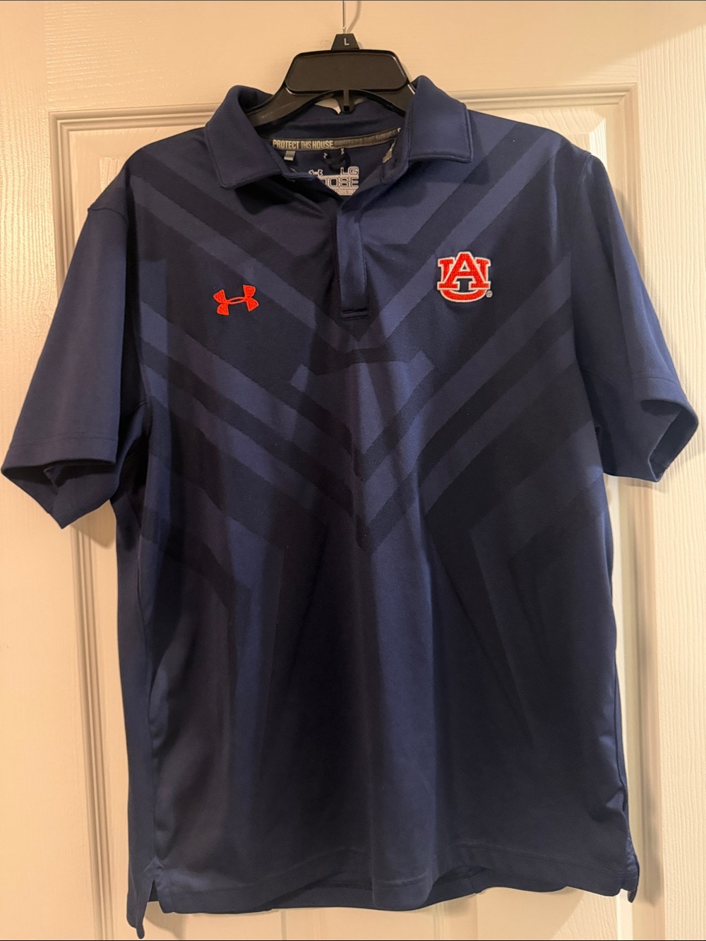 Under Armour Navy Polo with Auburn AU Logo